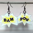 Embedded Metals - Comic Book Earrings
